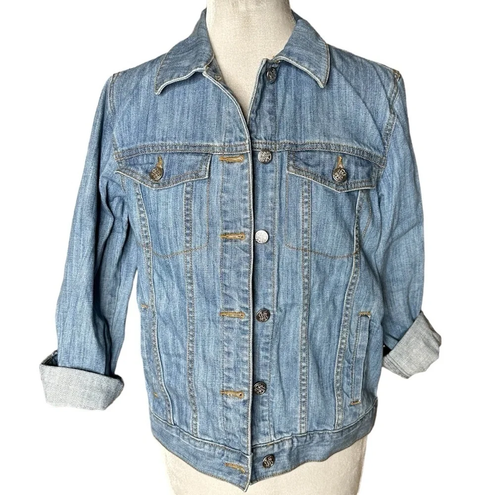 David’s Bridal “The Bride” Embroidered Jean Jacket. Size Small - Picture 2 of 9